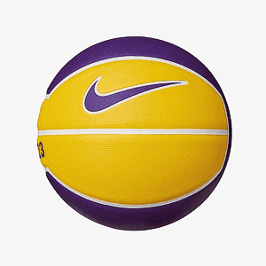 Мяч баскетбольный NIKE PLAYGROUND 4P L JAMES AMARILLO/WHITE/WHITE/FIELD PURPLE 07